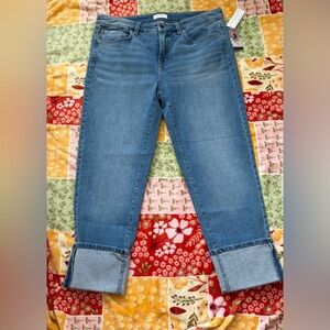 Sofia Jeans by Sofia Vergara Cuffed Denim Jeans in a light wash Size 14 New